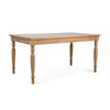 SandRidge 63" Dining Table – Solid Pine, Rustic Coastal Charm